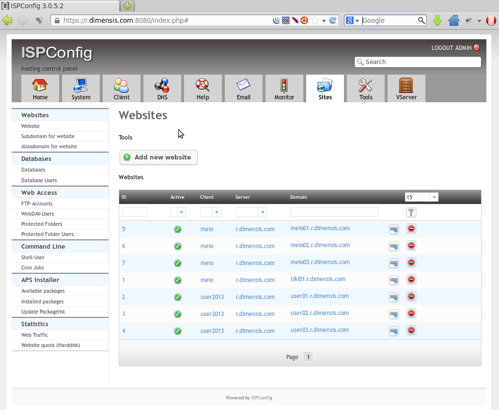 Ispconfig3 Clients And Webs Meio User2013